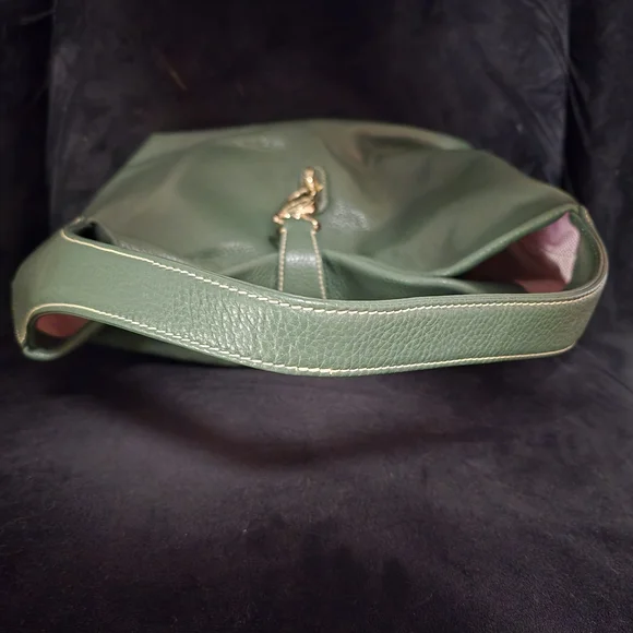 NEW WITHOUT TAGS Dooney & Bourke Green Leather Hobo Bag - Picture 4 of 8